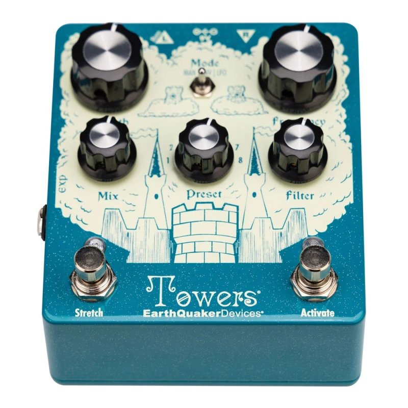 EarthQuaker Devices Towers Stereo Reverberant Filter Reverb Guitar Pedal
