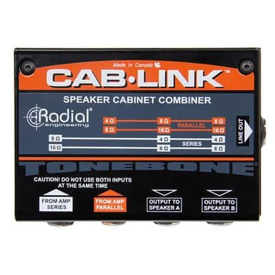 2010's Radial Cab-Link Speaker Cab Combiner - Black/Orange