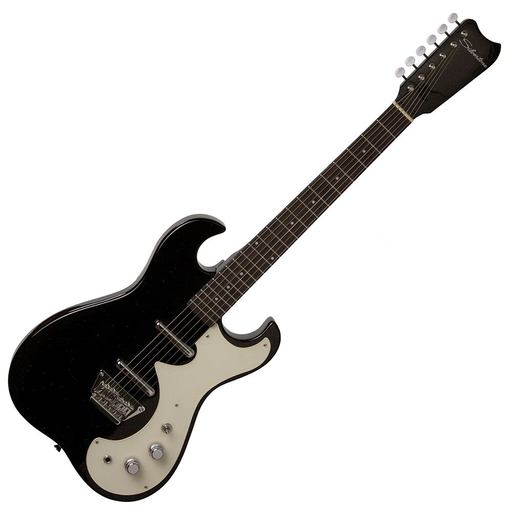 Silvertone 1449 BSF2 Electric Guitar - Black Silver Flake — photo 1