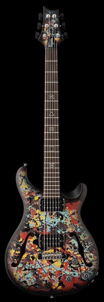 PRS SE Limited Edition Ed Sheeran Hollowbody I Piezo Baritone Electric Guitar - Cosmic Splash — photo 1