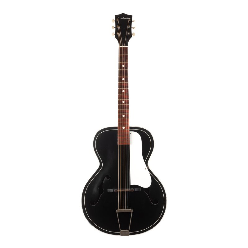 1960's Silvertone 658 Archtop Acoustic Guitar - Black