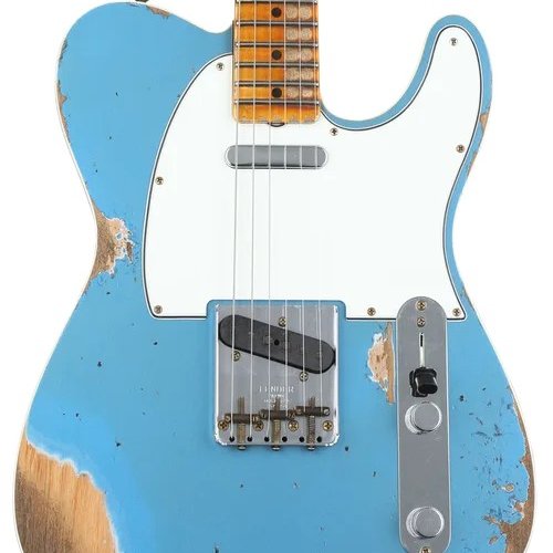 2019 Fender Custom Shop '65 HS Telecaster Custom Heavy Relic - Aged Lake Placid Blue