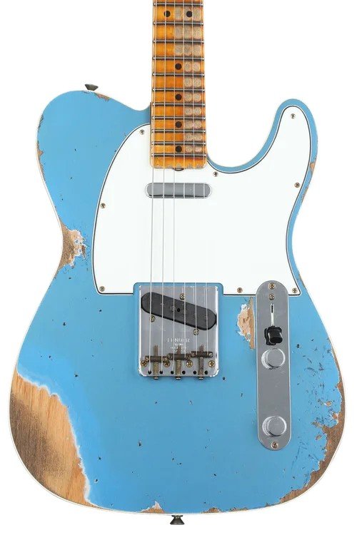2019 Fender Custom Shop '65 HS Telecaster Custom Heavy Relic - Aged Lake Placid Blue — photo 1