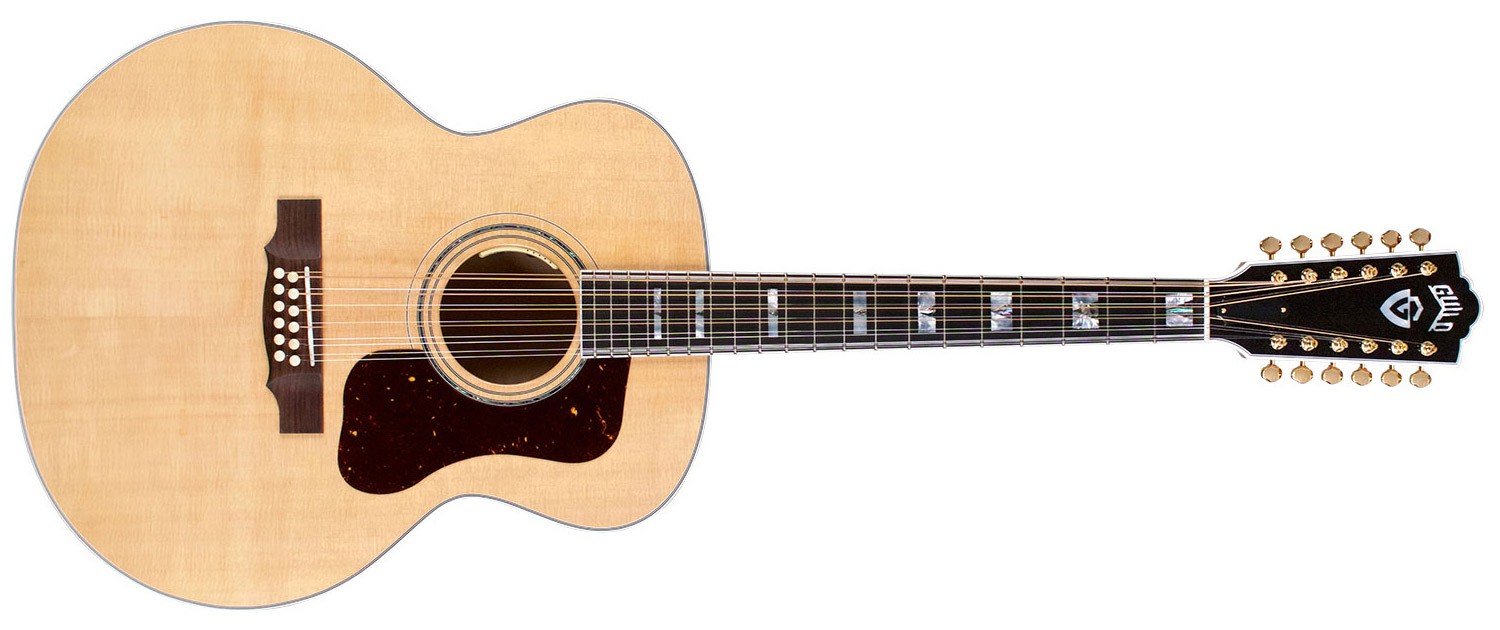 Guild F-512E Maple Jumbo 12-String Acoustic Electric Guitar - Blonde — photo 1