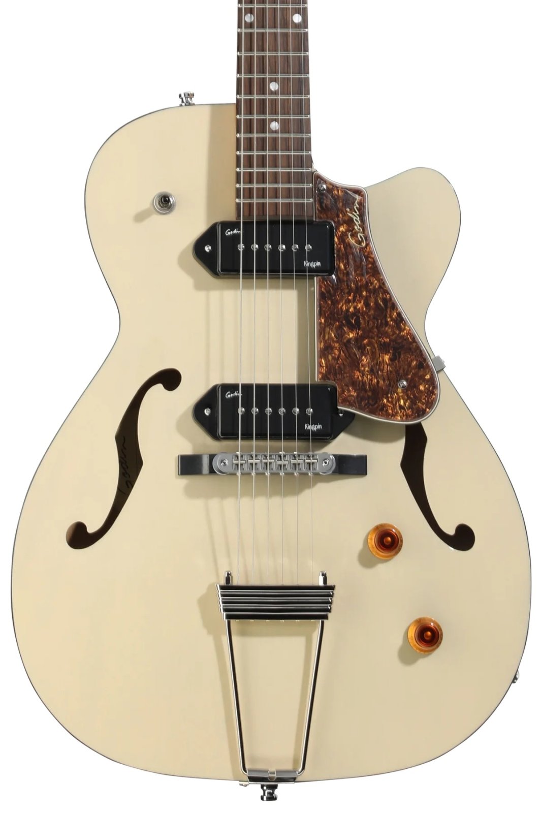 Godin 5th Avenue TL Kingpin P-90 Hollowbody Electric Guitar - Cream — photo 1