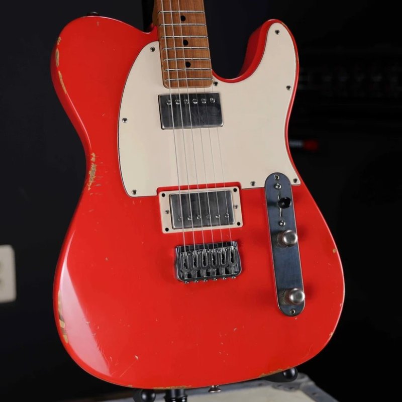 2020's LsL Instruments Tele Bad Bone Two - Fiesta Red "Marinara"