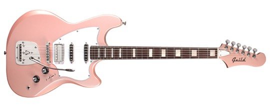 Guild Surfliner Deluxe Electric Guitar with Floating Vibrato Tailpiece - Rose Quartz Metallic — photo 1