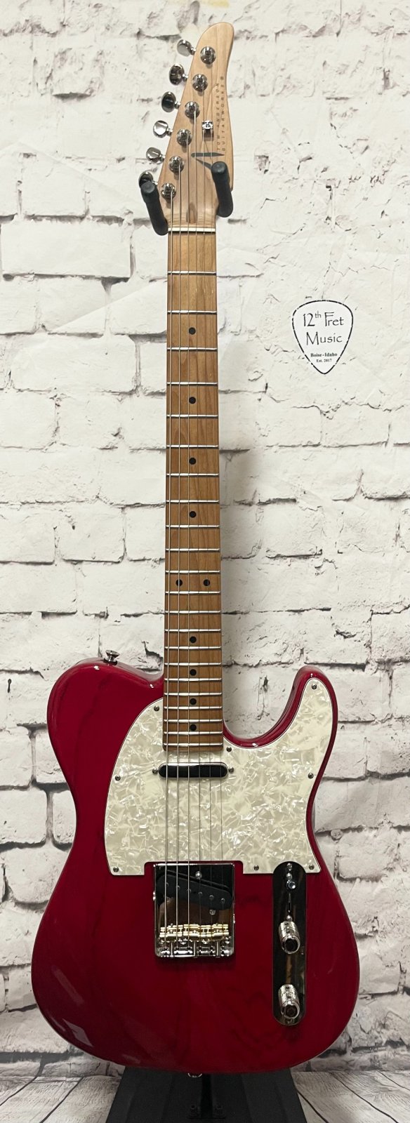 Tom Anderson Guitarworks T Icon Contoured - Transparent Red with Dark Grain — photo 1