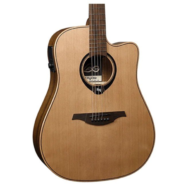 LAG Guitars HV10DCE HyVibe 10 Dreadnought Smart Guitar with Built-in FXS and Looper - Satin