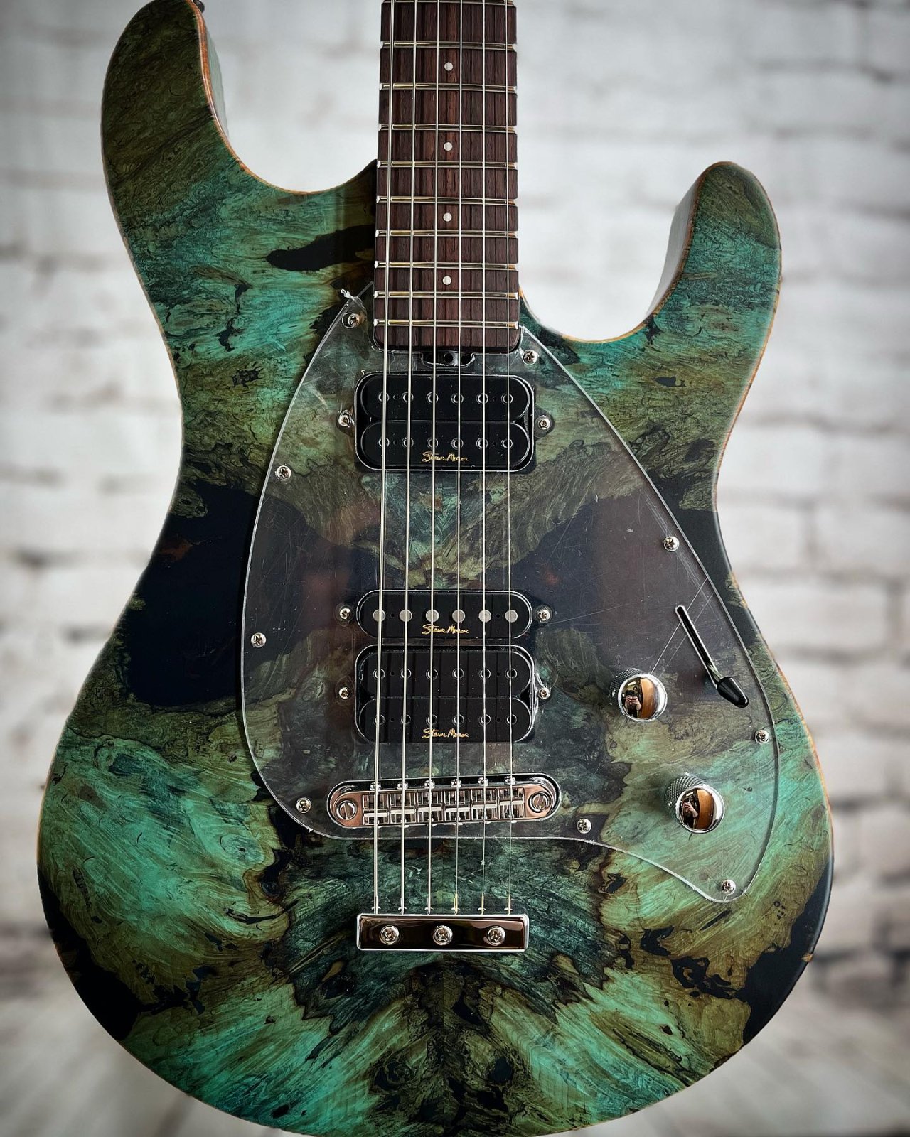 Ernie Ball Music Man BFR Steve Morse Y2D Hardtail - Jade Burl — photo 1