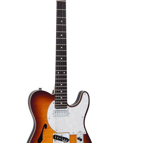 Vintage V72 Reissued Custom Spec Tl Electric Guitar Flame Tobacco Burst
