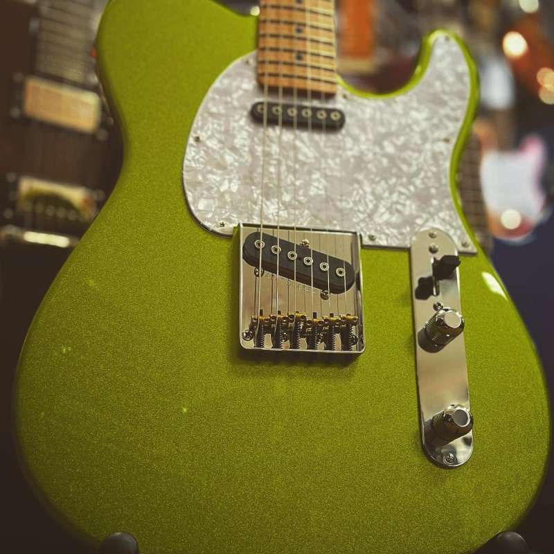 Used G&L Custom ASAT Classic Telecaster in Green Flake w/HSC