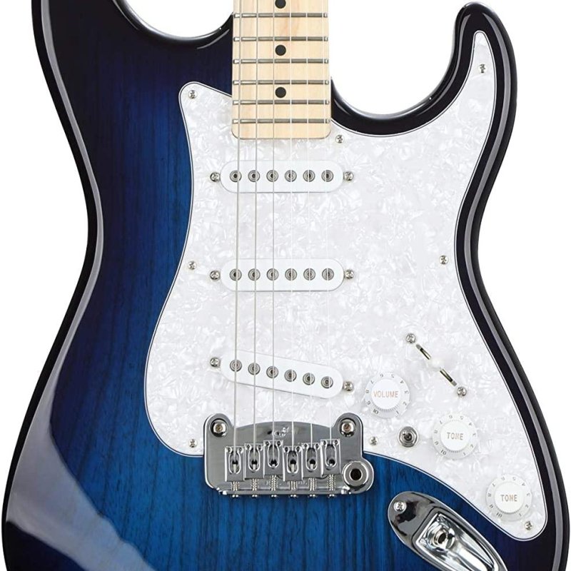 G&L Fullerton Deluxe S-500 Blue Burst w/gig bag