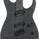 ESP/LTD M-1007 Multi Scale Flame Maple Satin Black w/HSC