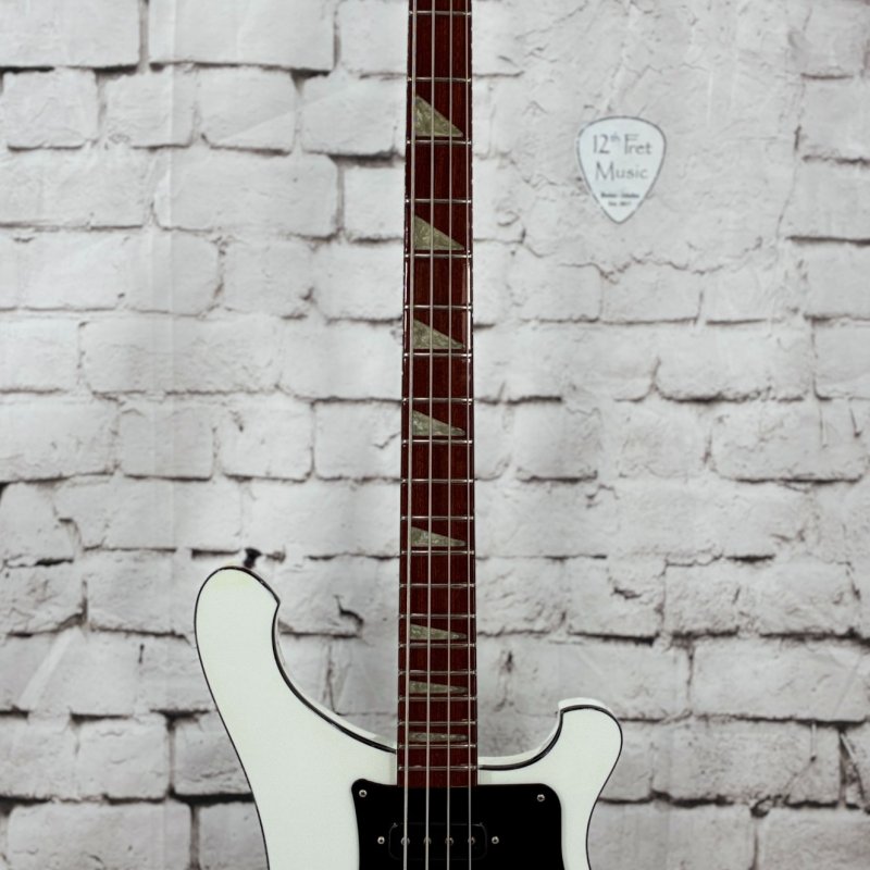 1995 Rickenbacker 4003 4-String Bass - White with Black Hardware, Black Trim