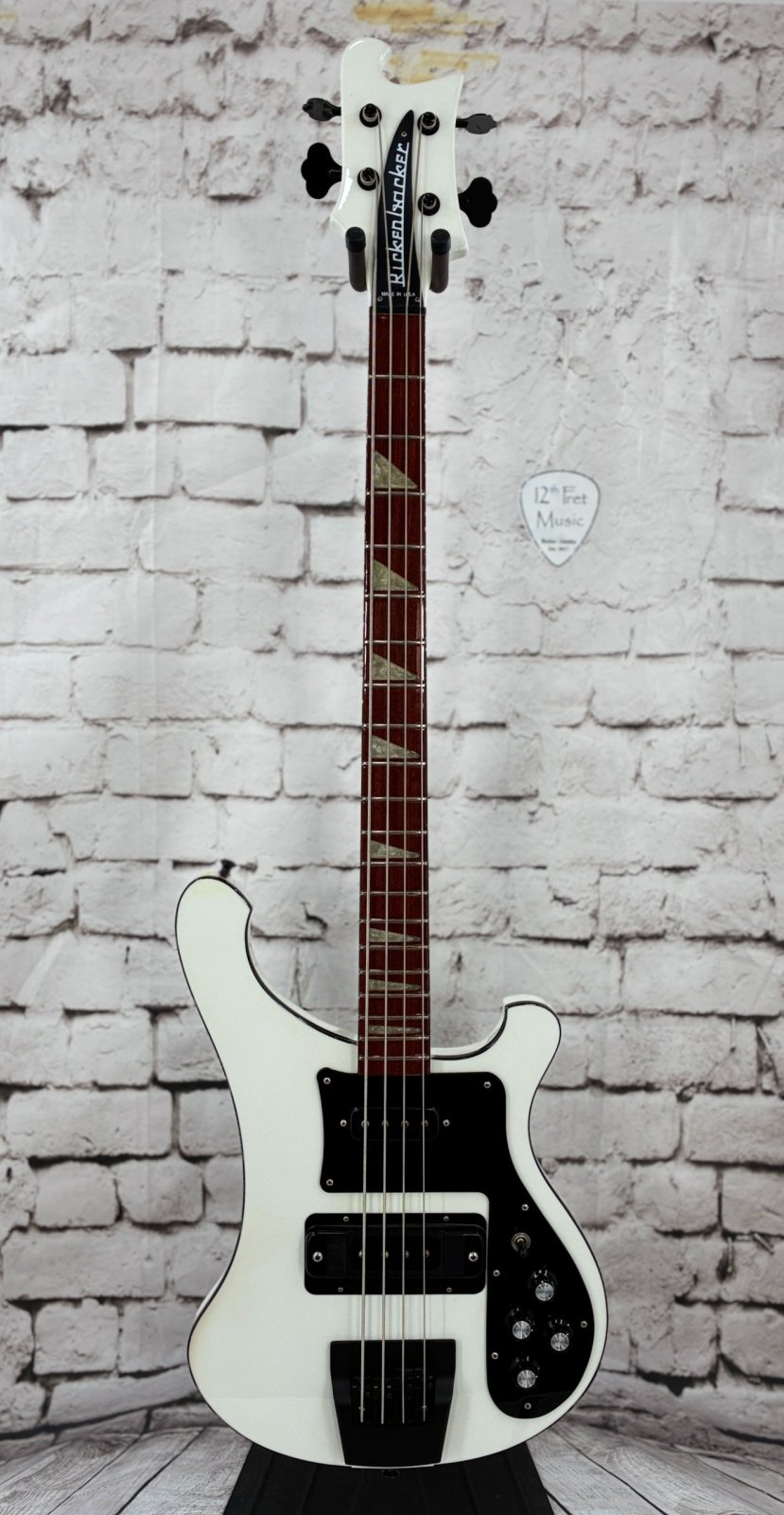 1995 Rickenbacker 4003 4-String Bass - White with Black Hardware, Black Trim — photo 1