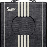 Supro Delta King 8 Black w/Cream Stripes